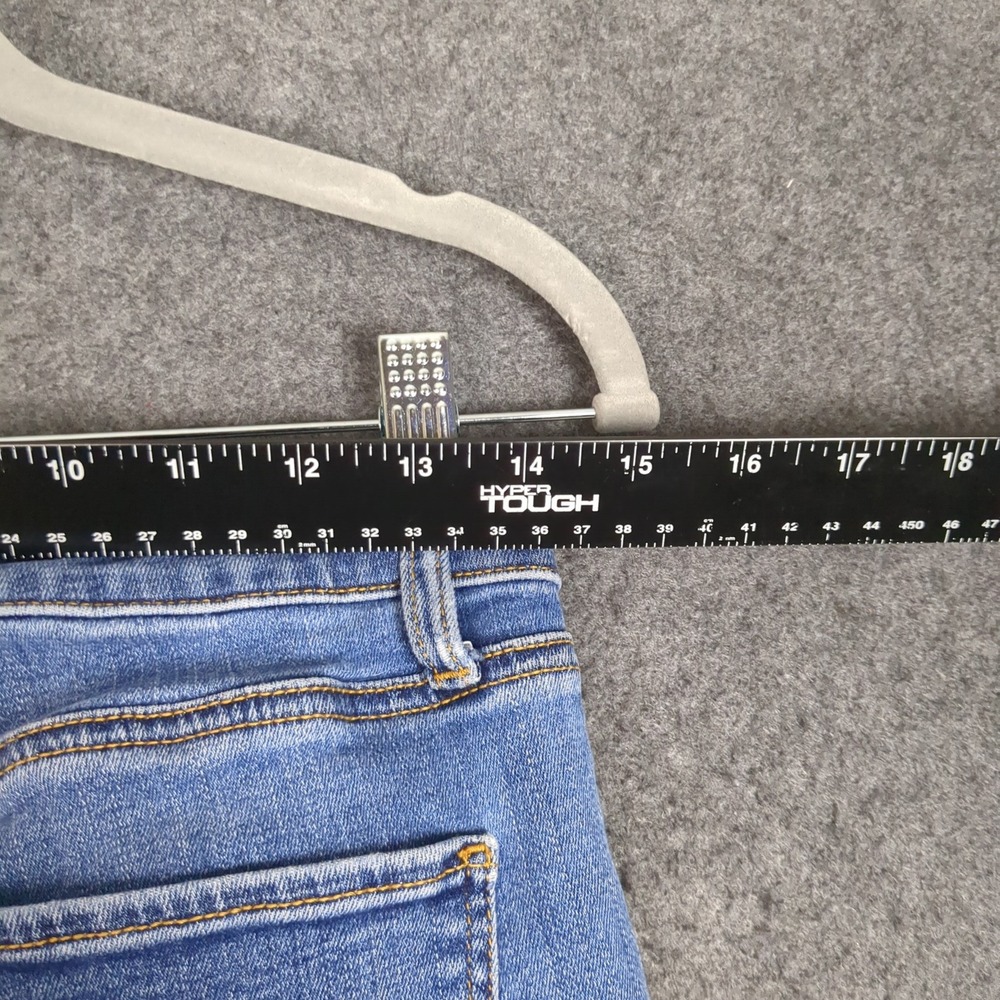 Talbots Slim Ankle Jean Womens 4 Blue Medium Wash Frayed Raw Hem Denim Mid Rise - Picture 14 of 15
